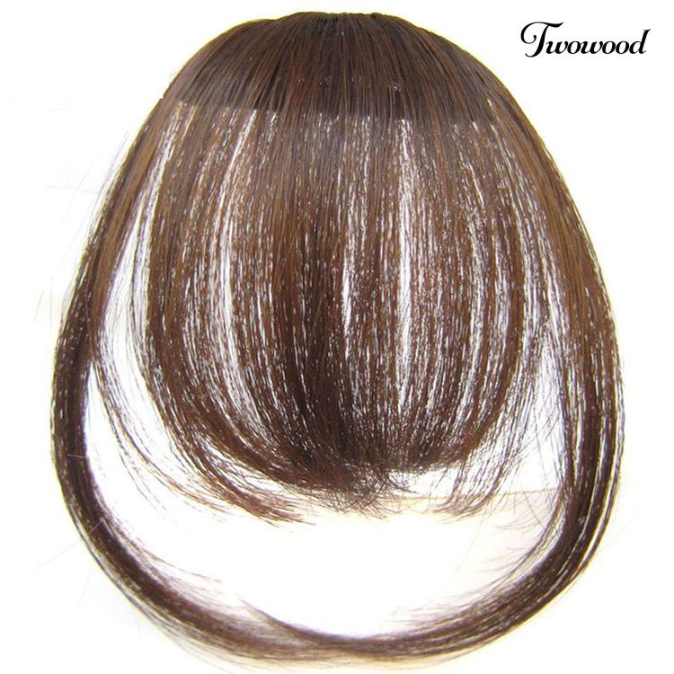 Twowood Wanita Fashion Mini Air Bangs Fringe Sintetis Rambut Palsu Ekstensi Hairpieces