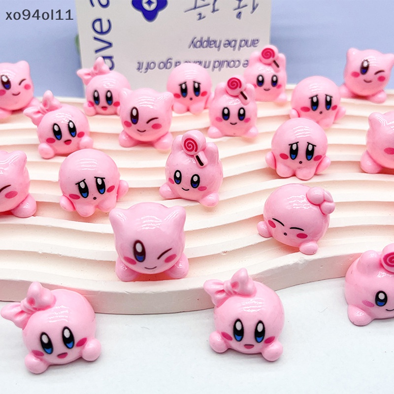 Xo 2Pcs Mini Bercahaya Kirby Super Bintang Ornamen Kartun Boneka Mikro Lanskap Dekorasi Rumah Boneka Miniatur Mainan OL