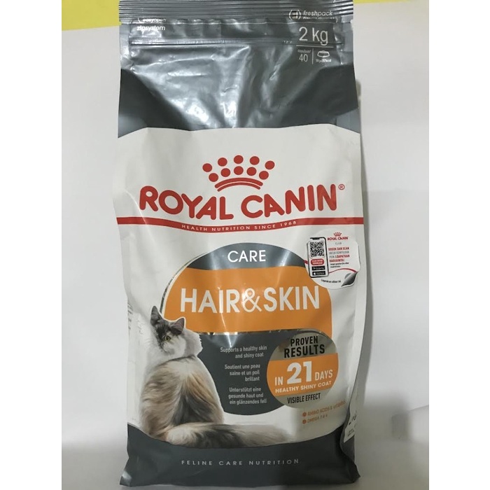 Royal Canin Care Hair And Skin 2kg Freshpack-Makanan Kucing Kering