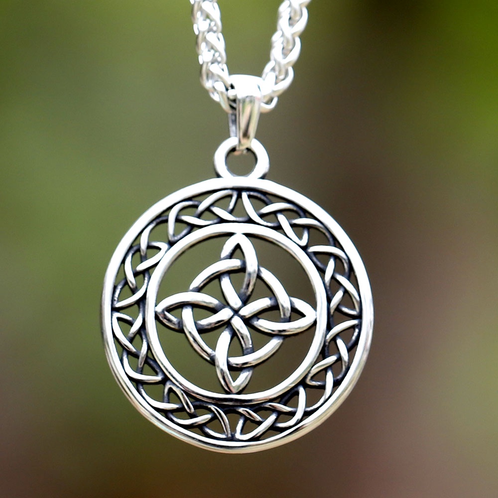 Desain Baru Vintage Fashion Punk Viking Valknut Celtic Cross Pendant Kalung Untuk Pria Norse Perhiasan
