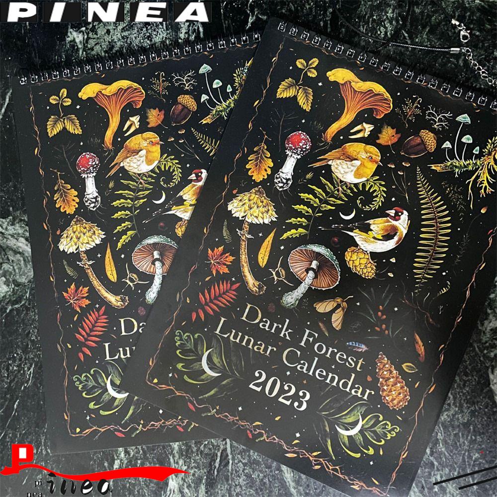 Kalender Imlek Nanas Dark Forest Creatures Hadiah Tahun Baru Kalender Kantor Bergambar Asli2023Histories Animals Jadwal Dinding Dapat Digantung