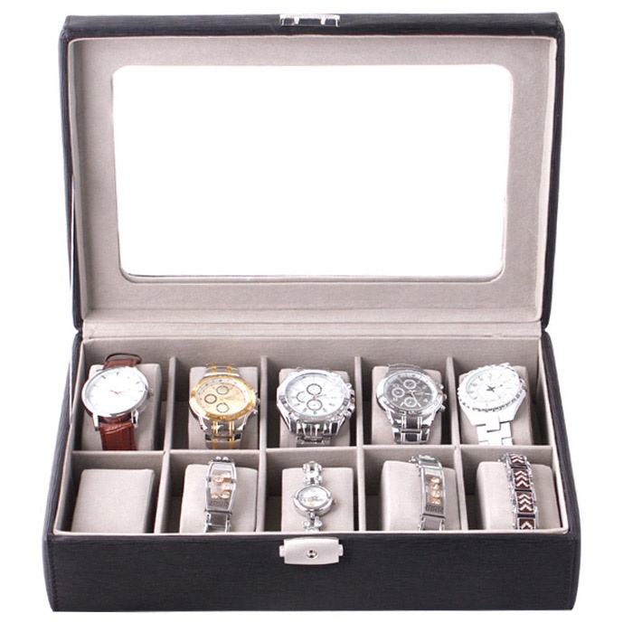 Kotak Jam Tangan Luxury 10 Slot