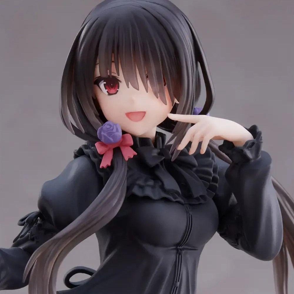 Lanfy Kurumi Tokisaki Figure Hadiah Anak PVC Action Figure Gaun Hitam Tokoh Anime Pakaian Kasual Model Kurumi Tokisaki