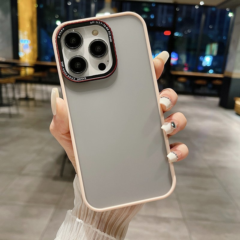 Luxury Matte Lycra Lens Protect Skin Feel Case IPhone 11 12 13 14 Pro Max 14 Plus Men Man's Fashion Camera protect Glass