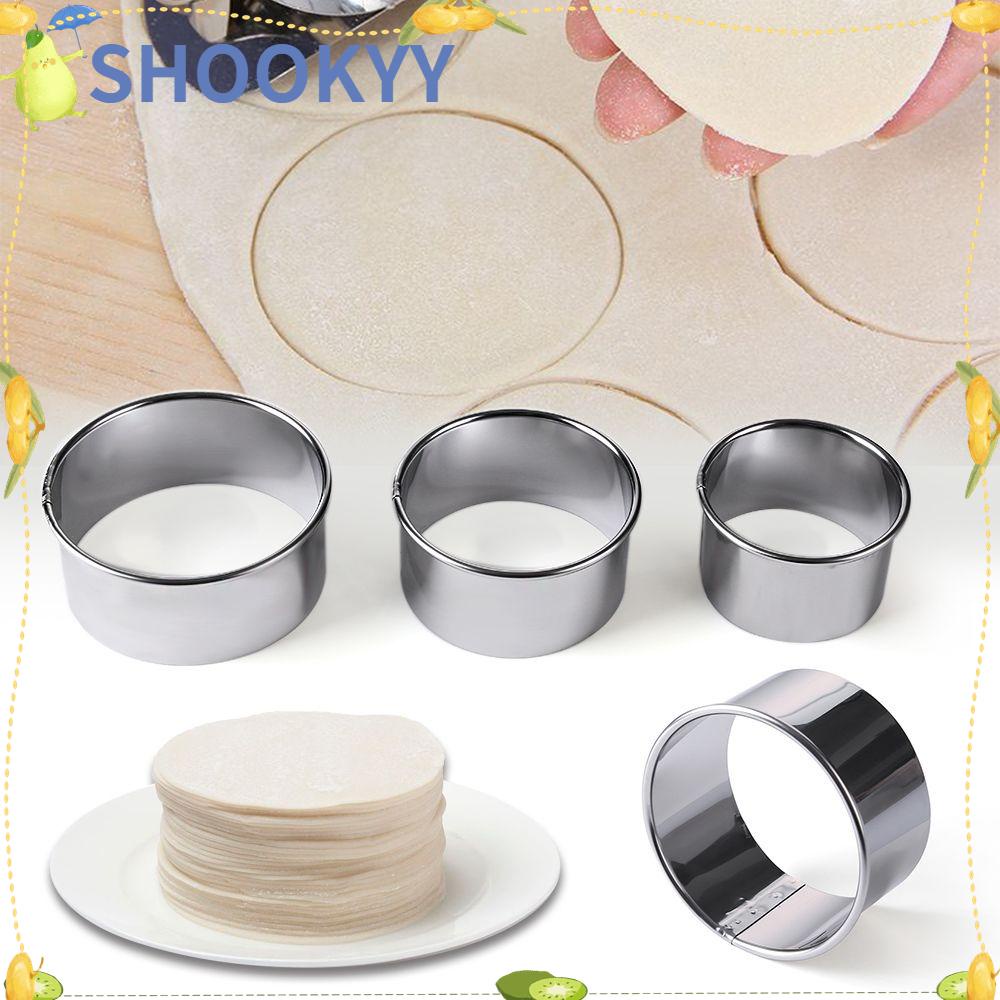 Chookyy 3pcs Cetakan Pangsit Bakeware Pastry Making Alat Pengiris Adonan Dapur