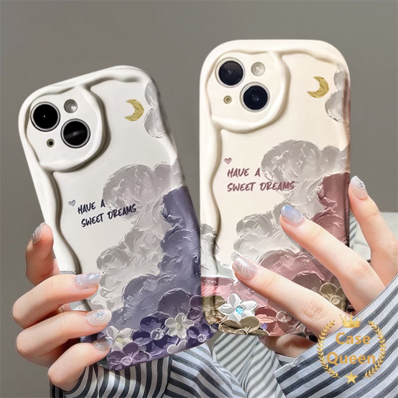 Fresh Tulips Flowers Green Toast Bread Case Untuk Oppo A77 A57 A77S A7 A15s A15 A53 A35 A17K A17 A33 A12 A16 A32 A11K A16s A54 A3s A5s A12E Rabbit Love Heart 3D Wavy Curved Edge Case