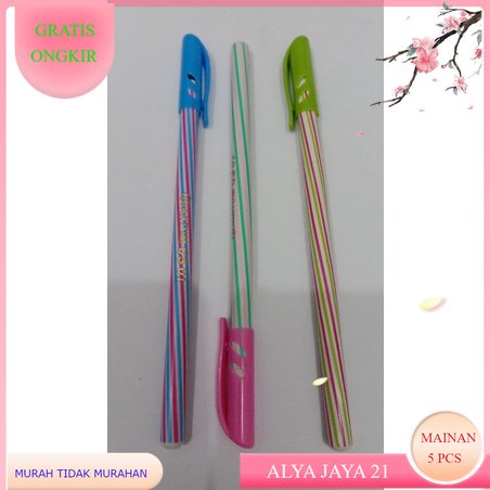 

Pulpen Lilin Warna Warni Bolpoin pen Isi 5 Pcs