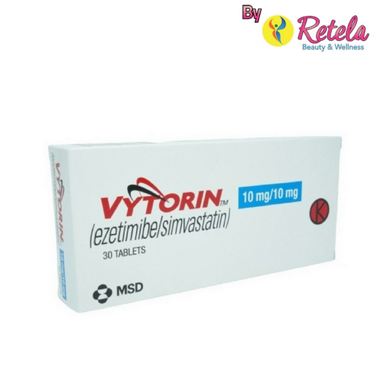 VYTORIN 10/10MG 1 STRIP 10 TABLET ( Ezetimibe 10 mg dan Simvastatin 10 mg)