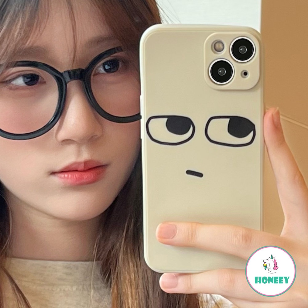 Casing Ponsel Sederhana Emoji Graffiti Lucu Untuk iPhone 14 Pro Max13 12/12pro 11 Pro Max XR XS 7 8Plus Shockproof Soft TPU Back Cover