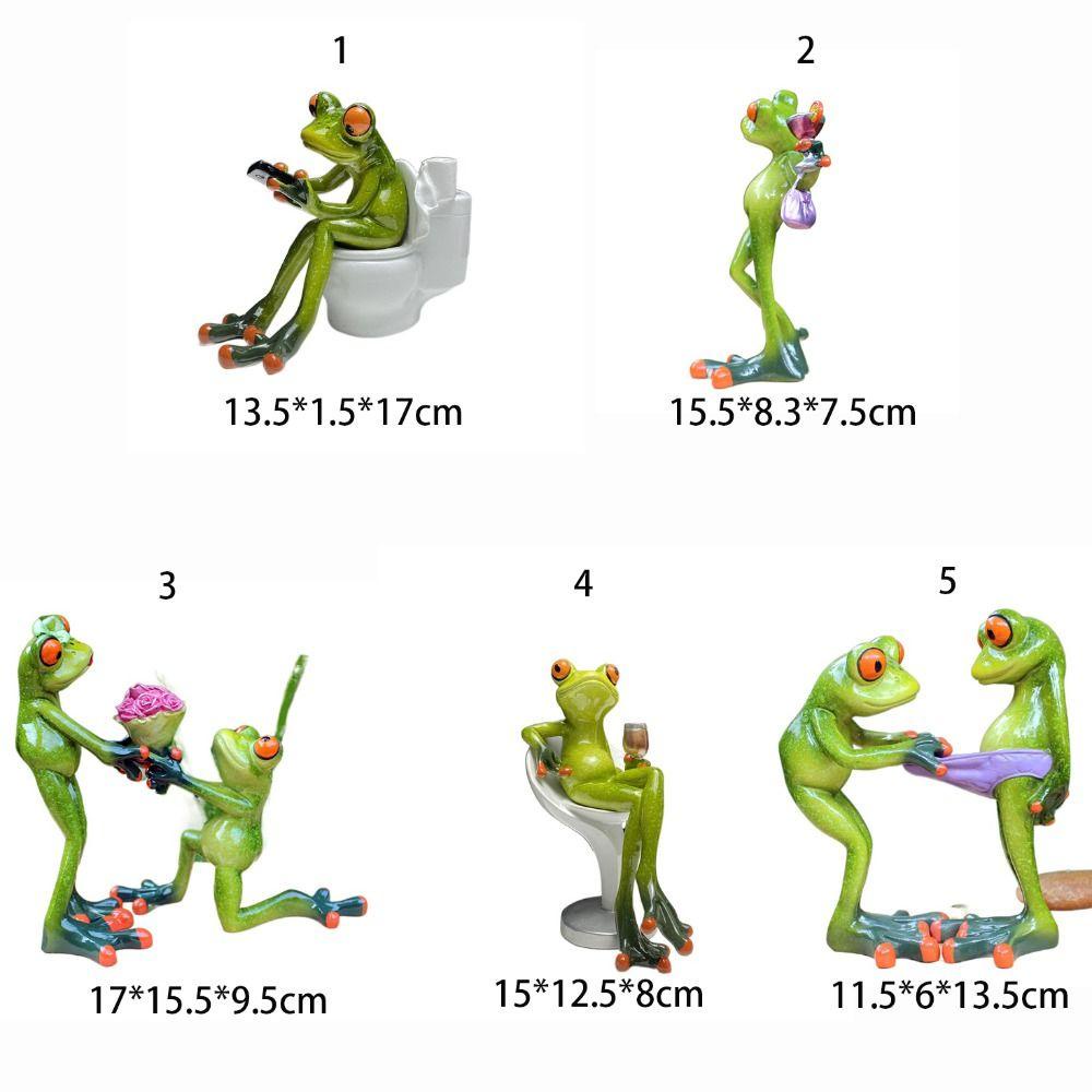 Lanfy Patung Kodok Fashion Kreatif Hadiah Ulang Tahun Dekorasi Ruang Tamu Tabletop Penempatan Untuk Interior Leggy Frog Statue