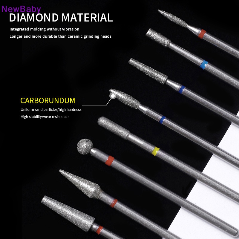 Newbaby Diamond Nail Drill Bits Alat Pembersih Kutikula Manicure Pedicure Remover ID