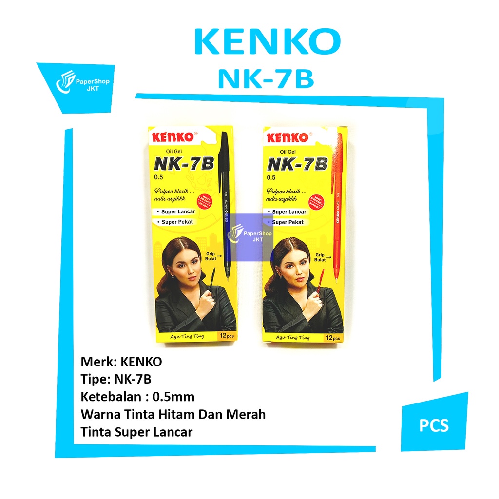 

KENKO - Pulpen NK-7b Oil Gel 0.5 - Pcs