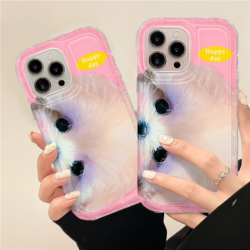 IPHONE Soft Phone Case Kompatibel Untuk Iphone14 13 11 12 Pro XS Max X Xr7 +8 Plus Casing Anjing Lucu TPU Silikon Shockproof Cover