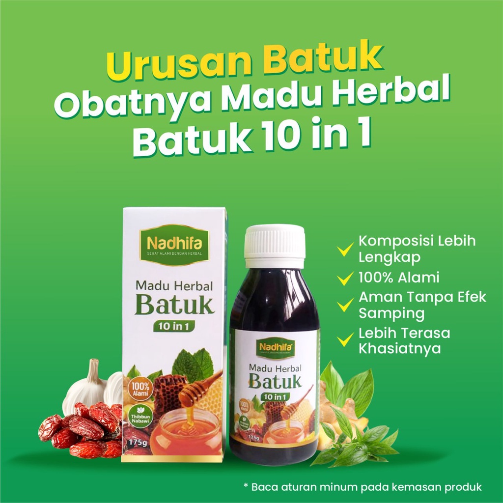 

Madu Herbal Batuk 10 in 1 Nadhifa Solusi Ampuh Atasi Masalah Flu dan Batuk Secara Alami