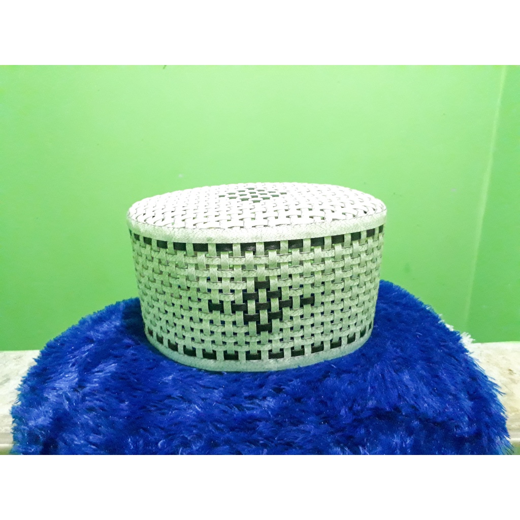 Peci Sintetis / Peci Anyaman - Tinggi 10 stgh - PUTIH