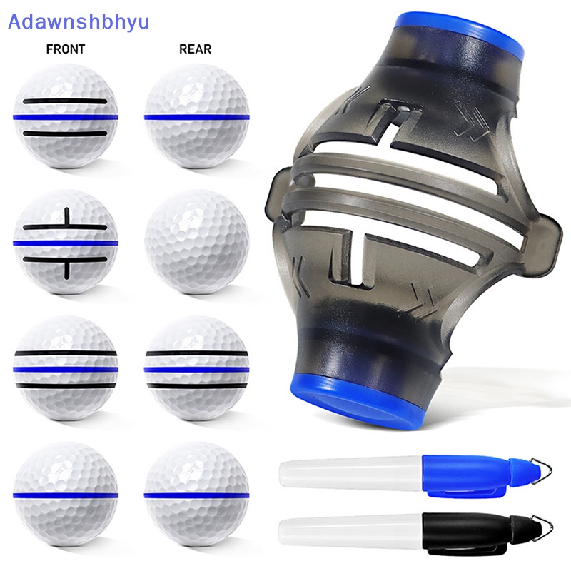 Adhyu New Penanda Garis Bola Golf Alat Gambar Rotasi 360derajat Dan Pulpen Set ID