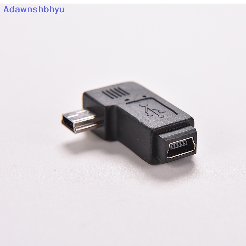 Adhyu Hitam USB 2.0 Mini 5pin Male to Female Sudut Kanan Konektor Adaptor 90derajat ID