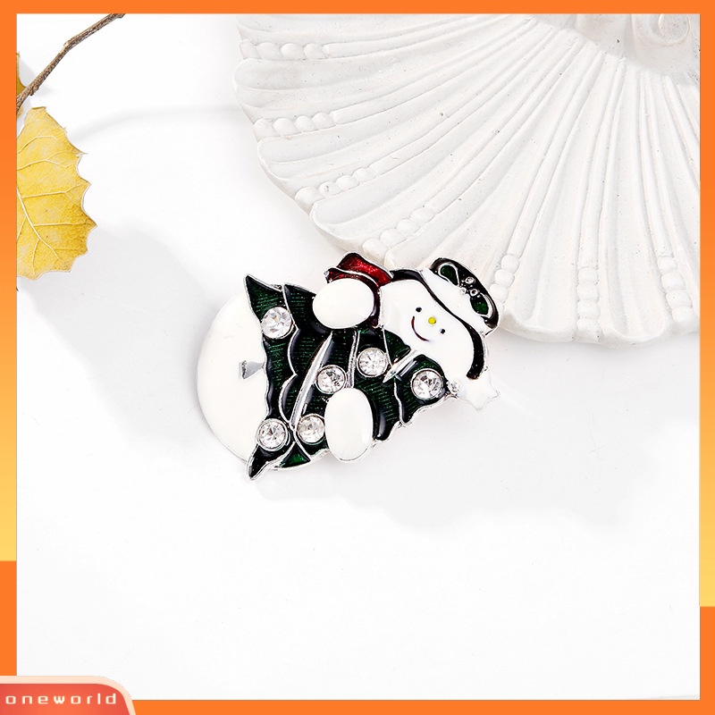 [ONE] Natal Snowman Bros Eropa Dan Amerika Christmas Snowman Drip Oil Alloy Kartun Bros Pakaian Bros Brooch