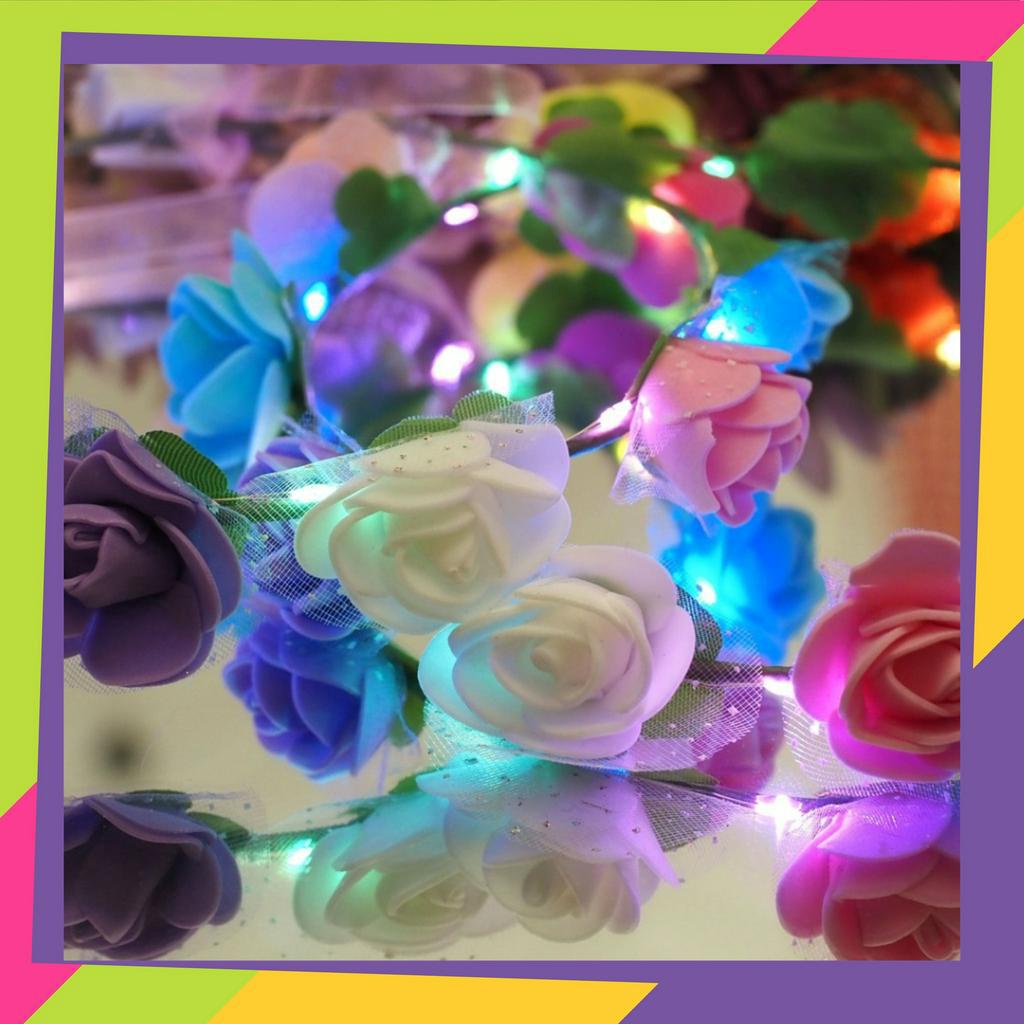 539 / Bando Mahkota Bunga Anak Perempuan  Lampu LED / Bandana Anak / Headband Anak