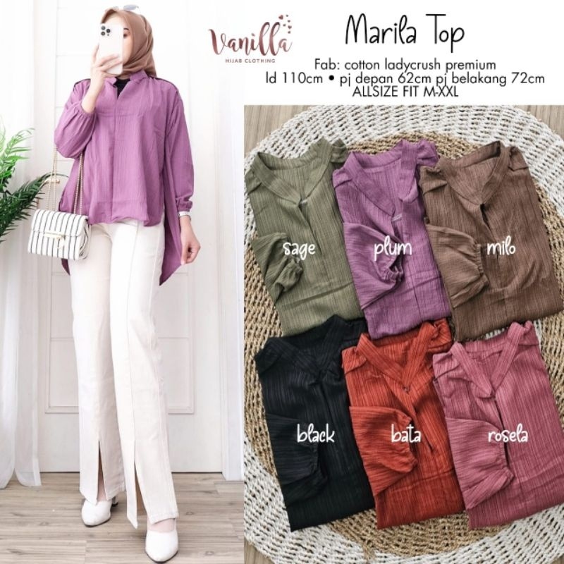 MARILA TOP ORI VANILLA | Cotton Ladycrush premium