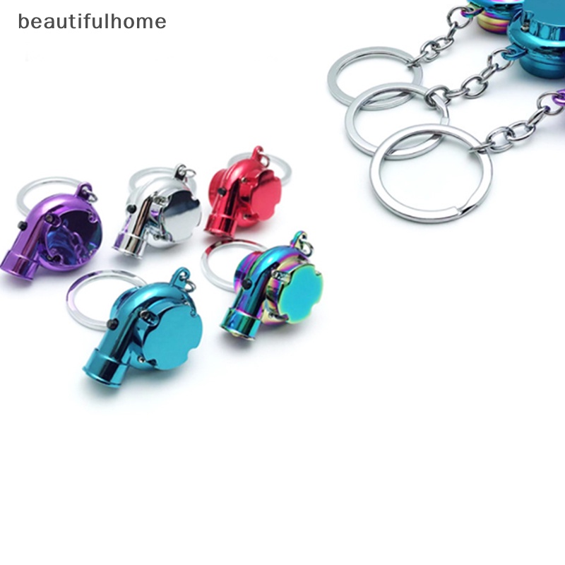 {Cantikhome} Gantungan Kunci Chrome Metal TURBO Charger Keychain, Tanpa Plastik! Kompresor Spinning!.