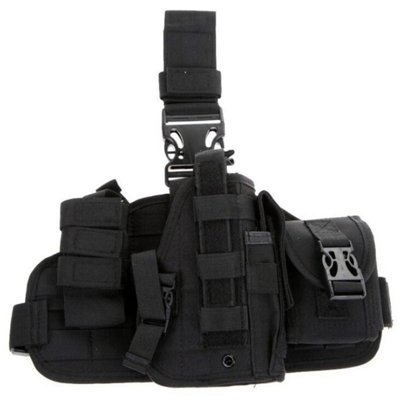 Tactical Molle Drop Leg Gun Holster for Glock 17 19 M9 1911 Universal Thigh Pistol Holster Platform