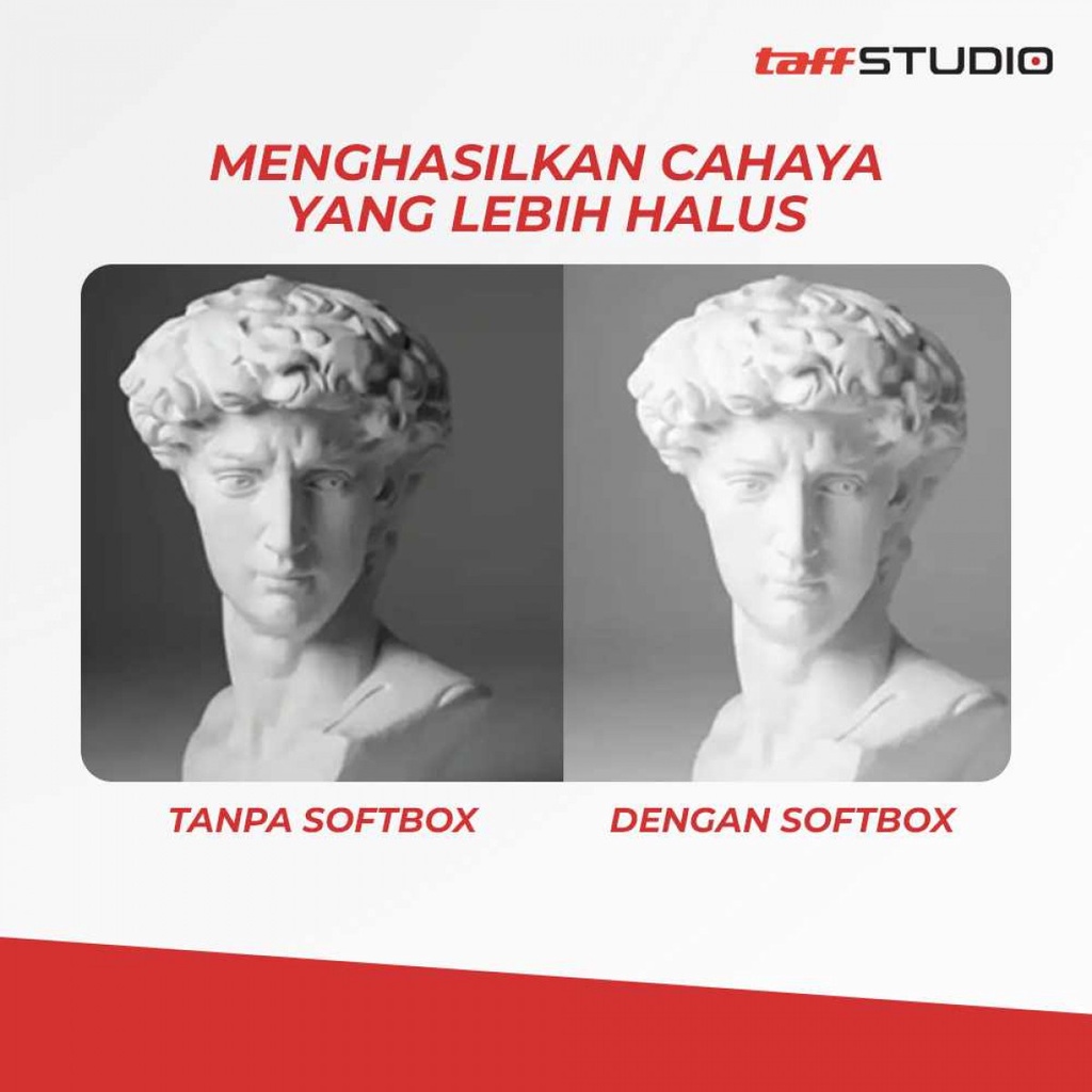 TaffSTUDIO Payung Tripod Softbox Reflektor Studio Fotografi + Bohlam