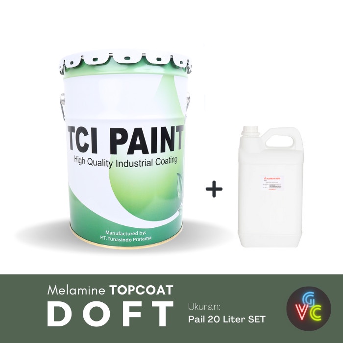 TCI Paint Melamine Top Coat Doft 20 Liter SET - cat melamin / melamik