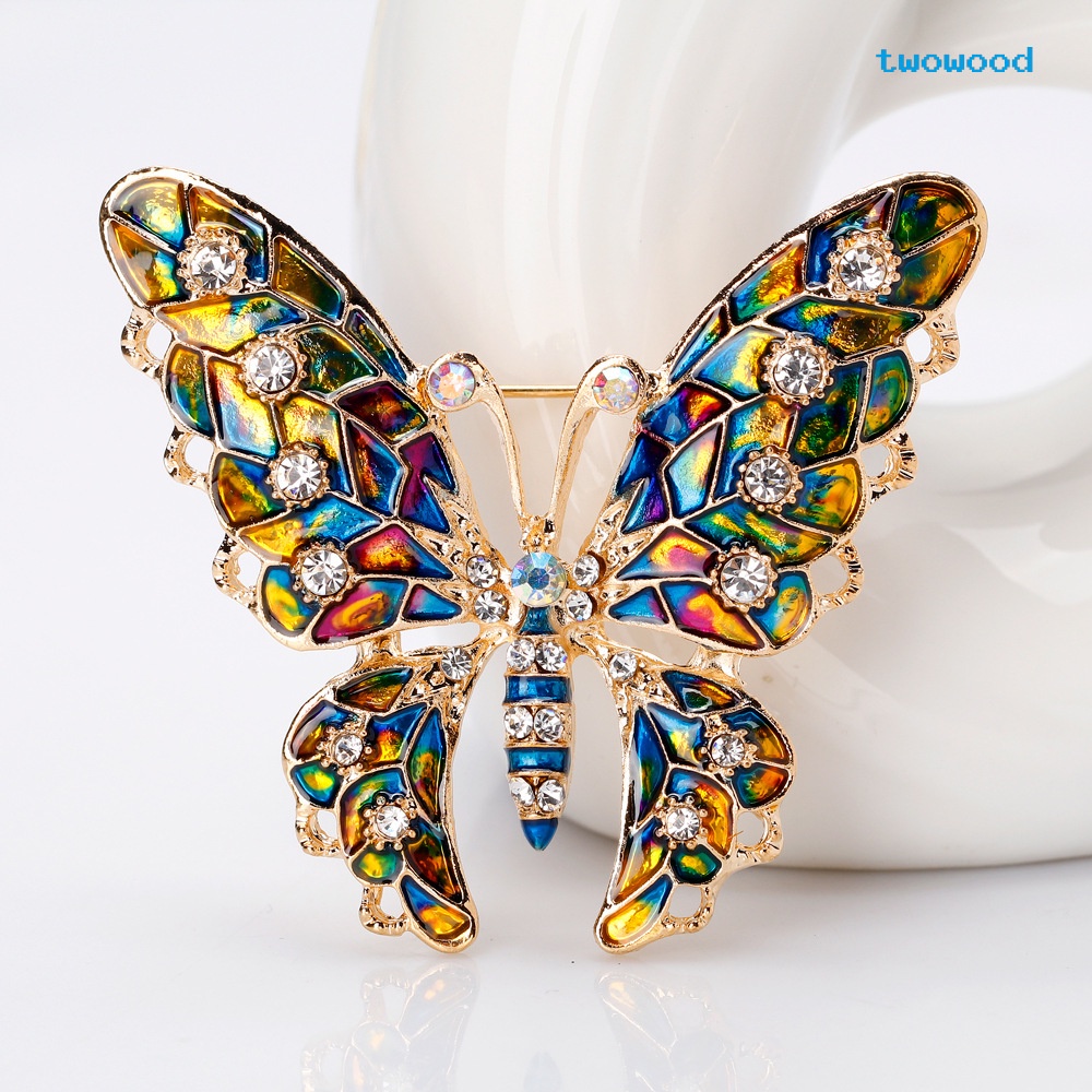 Twowood All-match colorful oil drop butterfly Bros Hewan Baru Bros