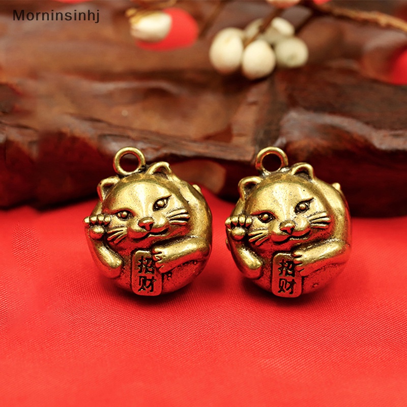 Mornin Kuningan Kucing Rejeki Lucky Cat Bell Gantungan Kunci Mobil Murni Handmade Kuningan Lucky Cat Car Keychain Handle Keychain Aksesoris Perhiasan id