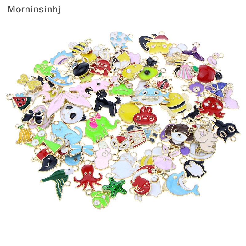 Mornin 80Pcs Hewan DIY Gelang ChPendant Aksesoris DIY Membuat Perhiasan Kalung id