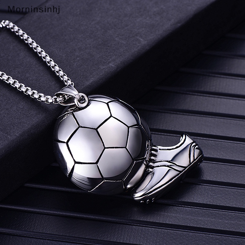 Mornin Fashion Football Necklace Soccer Boots Sepatu Pesona Liontin Olahraga Hip-hop Perhiasan id