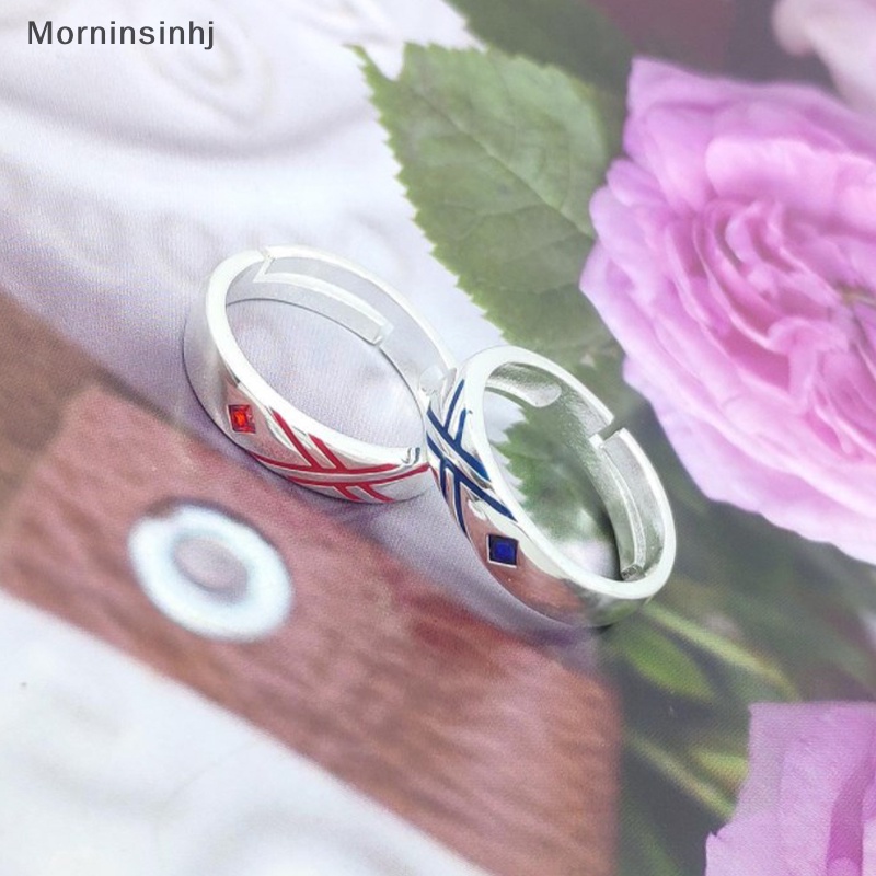 Mornin 1pcs Fashion Anime Darling In The Franxx Cincin DITF ZERO TWO Cosplay Adjustable Unisex Pasangan Kekasih Jari Cincin Hadiah Mainan id