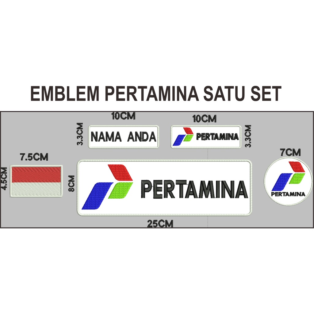 Bordir EMBLEM BORDIR PERTAMINAbisa pesan satuan