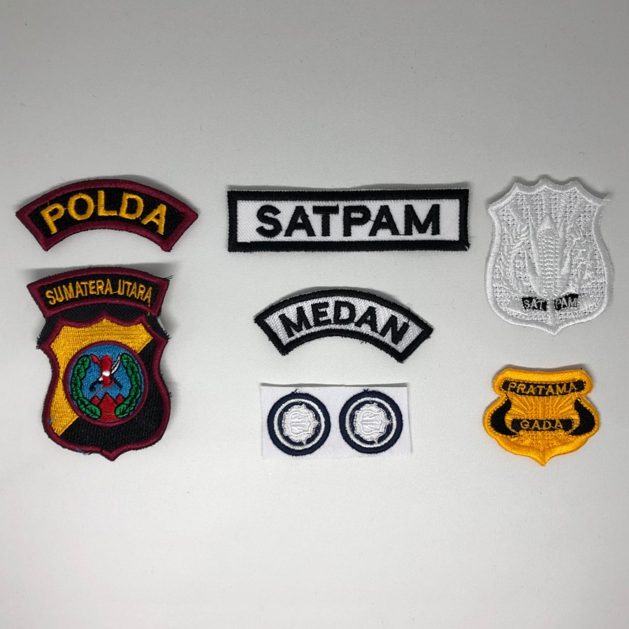 Bordir Atribut satpam lengkap standartbisa pesan satuan