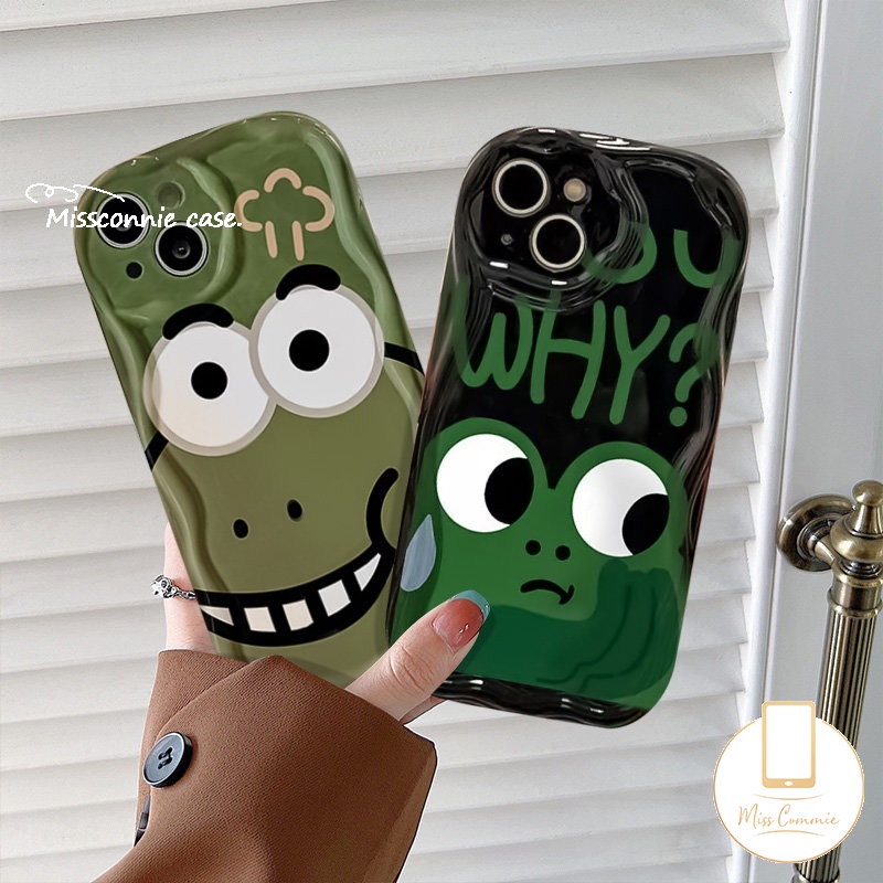 Soft Case 3D Wavy Curved Edge Untuk Realme C53 C55 C21Y C35 C12 C31 5 9i 5i 7i 6i 5s C11 C25Y C25 C20A C3 C20 C15 C33 C25s C30 C21 C17 Kartun Lucu Kodok Monster Kecil Pasangan Cover