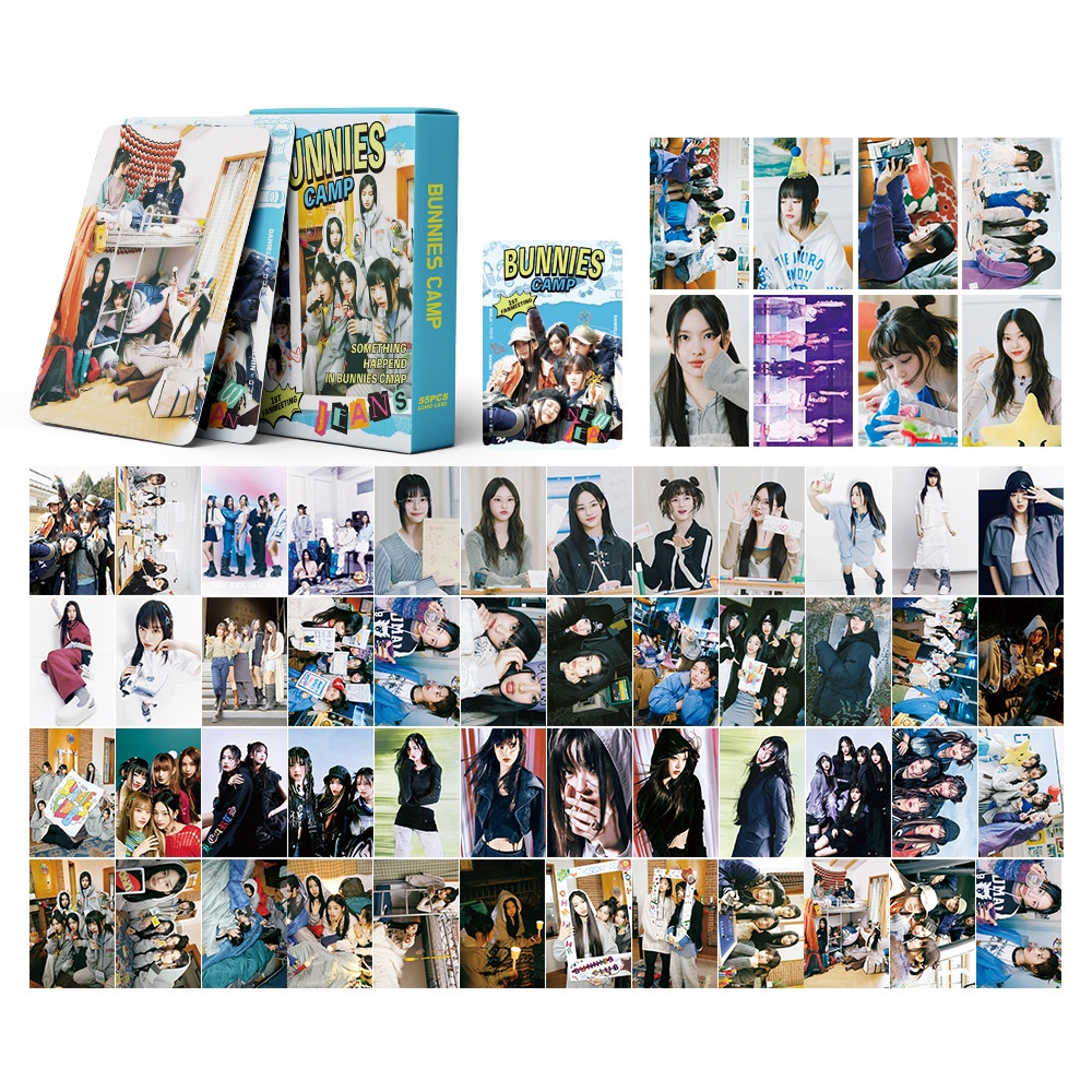 55pcs /box NJ Photocards Album BUNNIES CAMP Kartu Lomo NJ Kpop Postcards