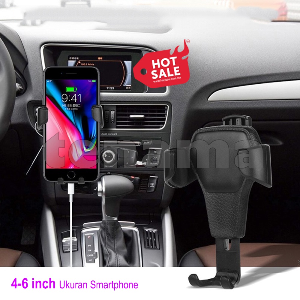 Smartphone Car Holder Bracket Lubang AC Mobil Gravity Air Vent