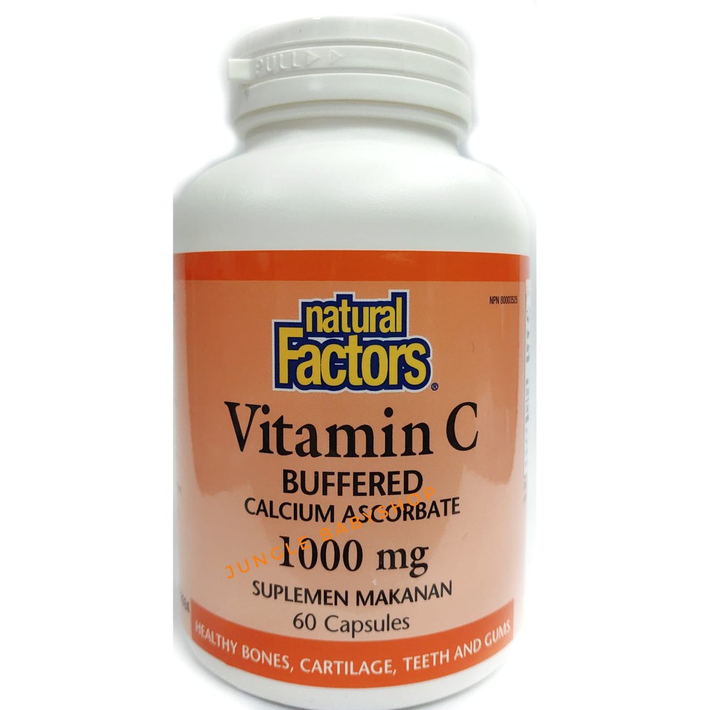 NATURAL FACTORS VITAMIN C 1000 mg 60 capsules Buffered Calcium Ascorbate ISI 60 dulu sunkist Natural Factor