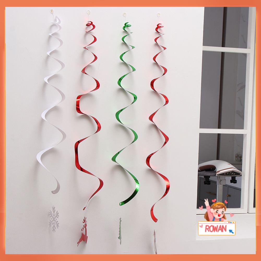 R-FLOWER Liontin Spiral Dekorasi Ruangan snowflake elk Foil