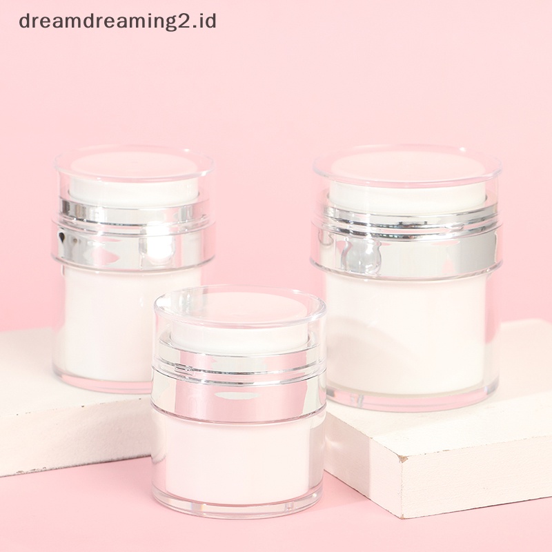 (drea) Toples Airless Pump Wadah Kosmetik Makeup Kosong Isi Ulang Botol Lotion DIY//