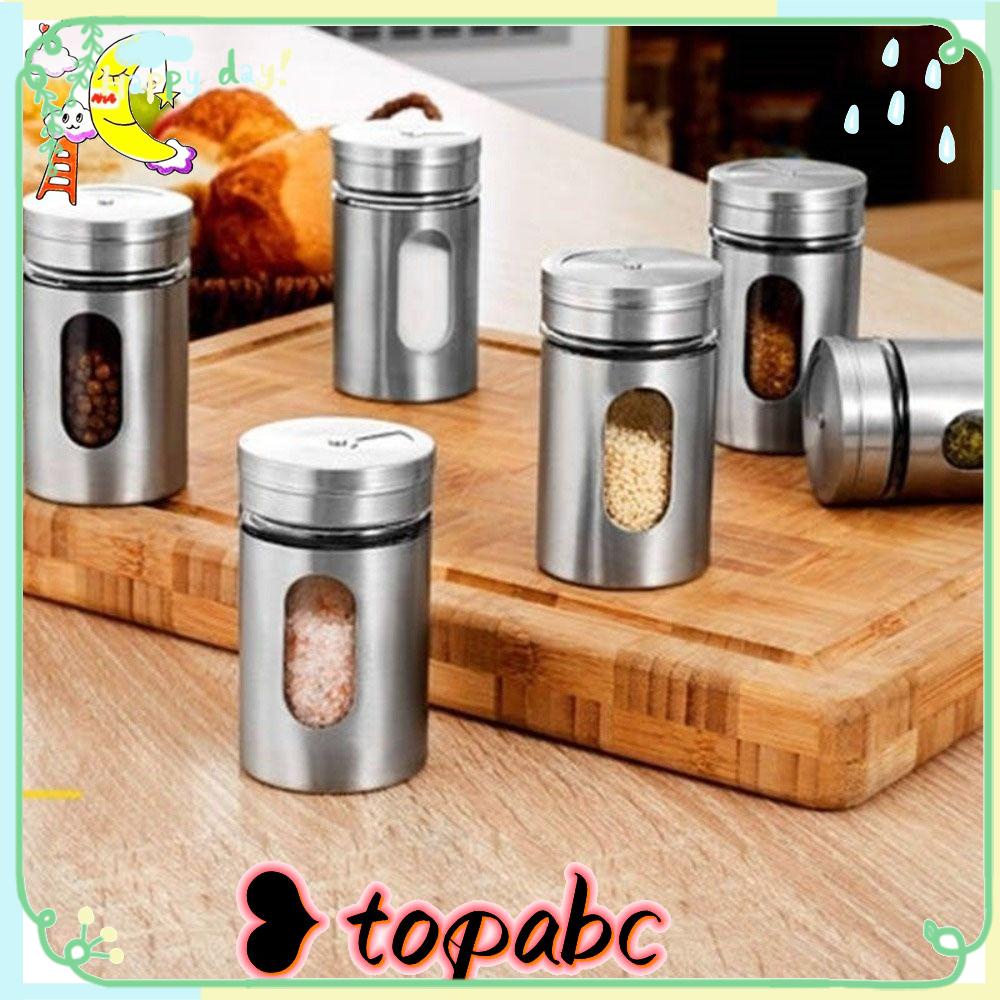 Kotak Penyimpanan Bumbu Rempah Gadget Aksesoris Dapur Organizer BBQ Masak Herbal Organizer Mangkuk Garam Shaker Toples Merica Wadah Gula