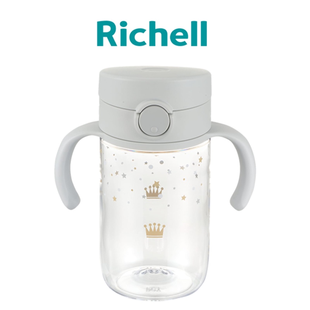 RICHELL Axstars Direct Drink Cup 320 Light Grey &amp; Pink 320ML
