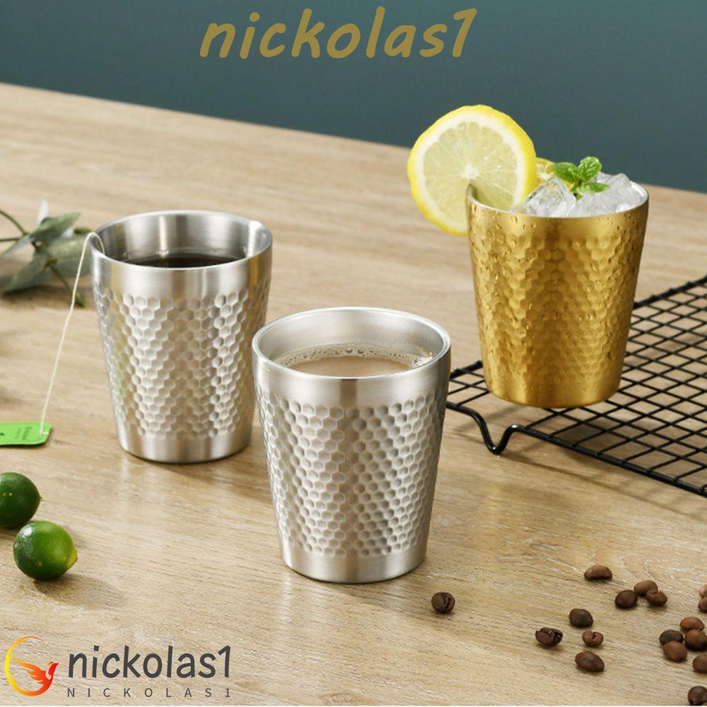 NICKOLAS1 Cangkir Air Untuk Travel, Outdoor, Sehari Hari Kapasitas Besar Bar Mug Peralatan Minum Dapur Palu Berlian Double Layer Cangkir Kopi