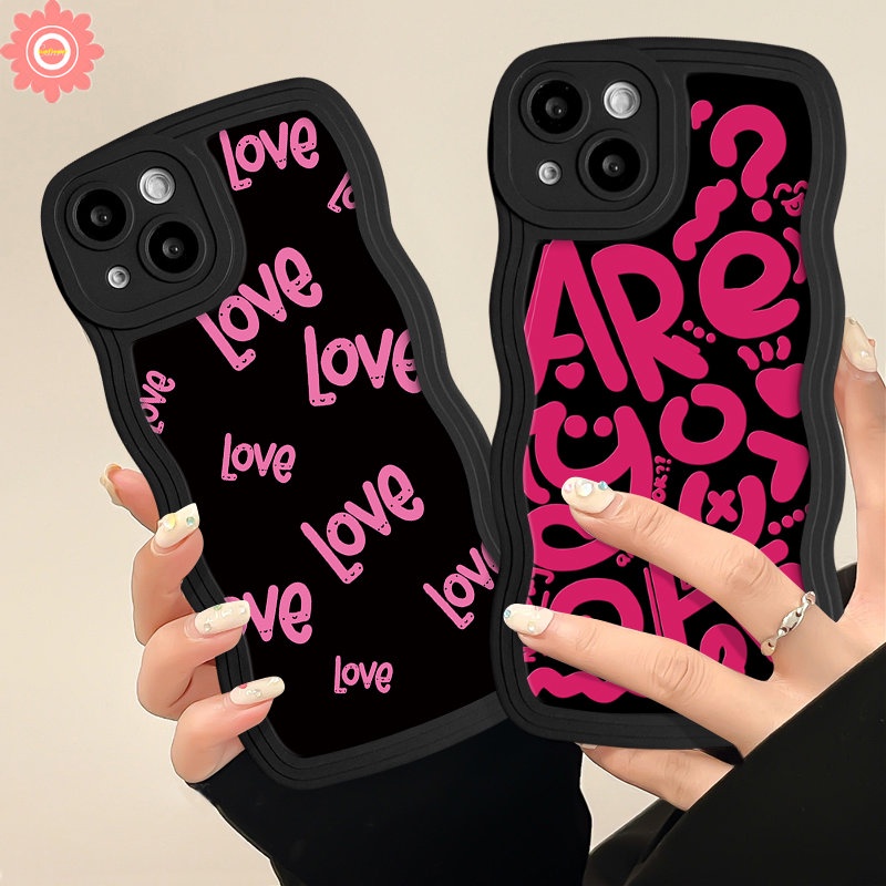 Case Huruf Inggris Graffiti Untuk Infinix Smart6 4 5 Plus Hot11 12 9 10 Play Hot 9 10 20 11s 10s 12i 20s 10Lite 12 8 Pro 10 Pro Note 12 G96 Huruf Sederhana Wavy Edge Soft Cover