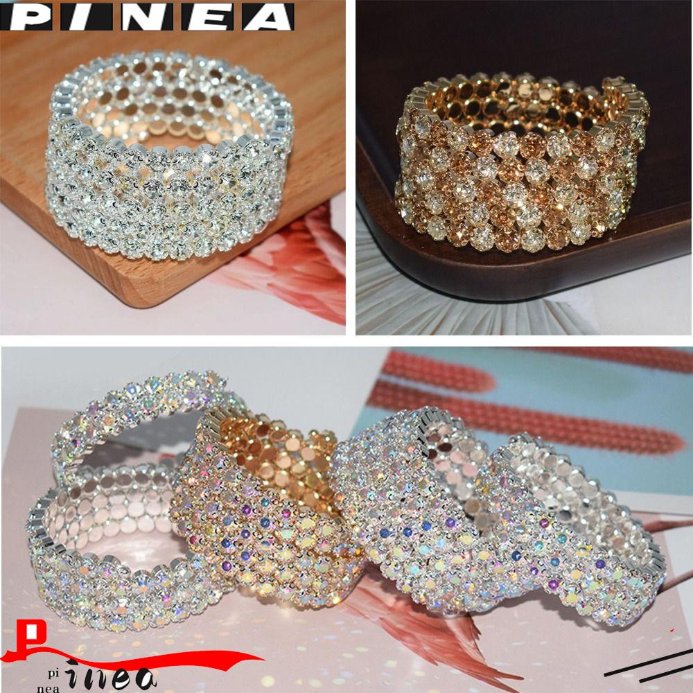 PINEAPPLE Gelang Kristal Berlian Imitasi Kristal Panas Untuk Wanita Pernikahan Bangles