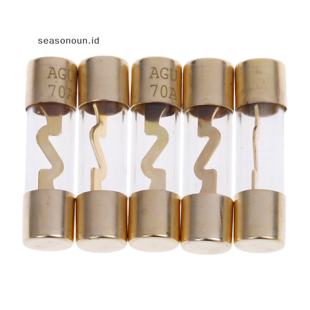 Paket sekring alfin kaca lapis emas alfineasonoun 5kubik amplifier audio mobil 50/60/70/80/100 batre .