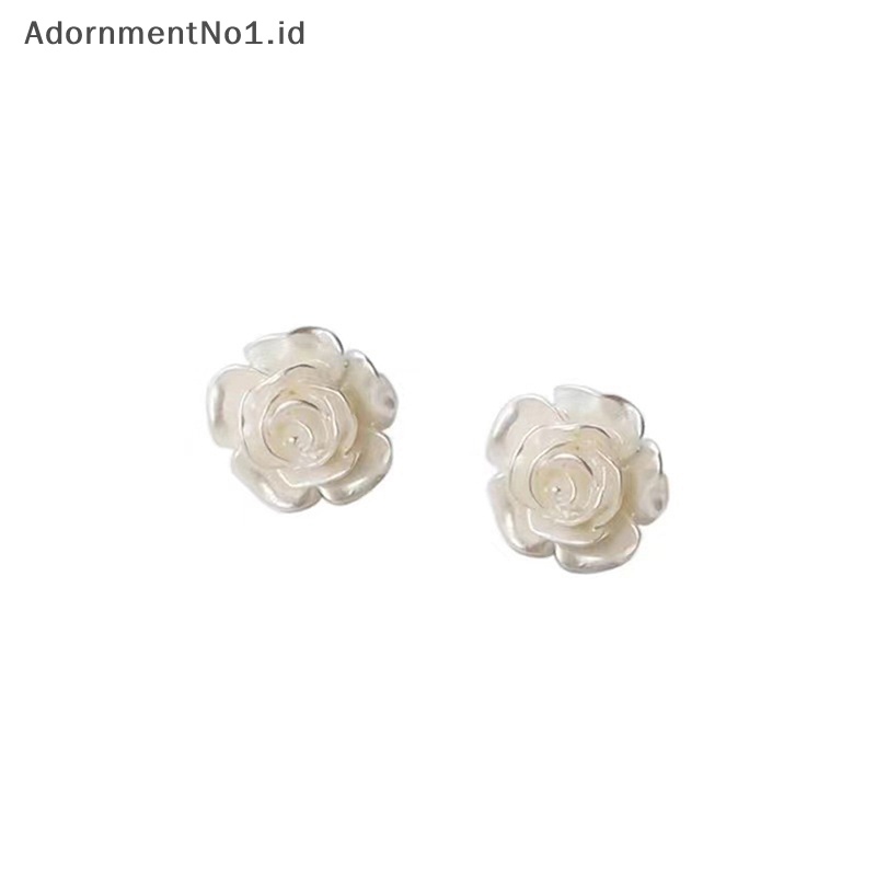 [AdornmentNo1] Anting kamelia desain rasa cahaya mewah anting resin anting temperamen bunga prancis