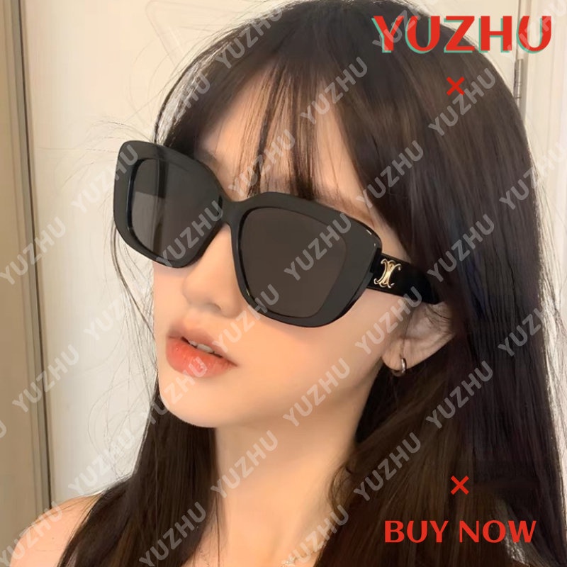 (YUZHU) Kacamata Hitam Kotak Gaya Vintage Untuk Wanita Korean Fashion INS Style Sunglasses