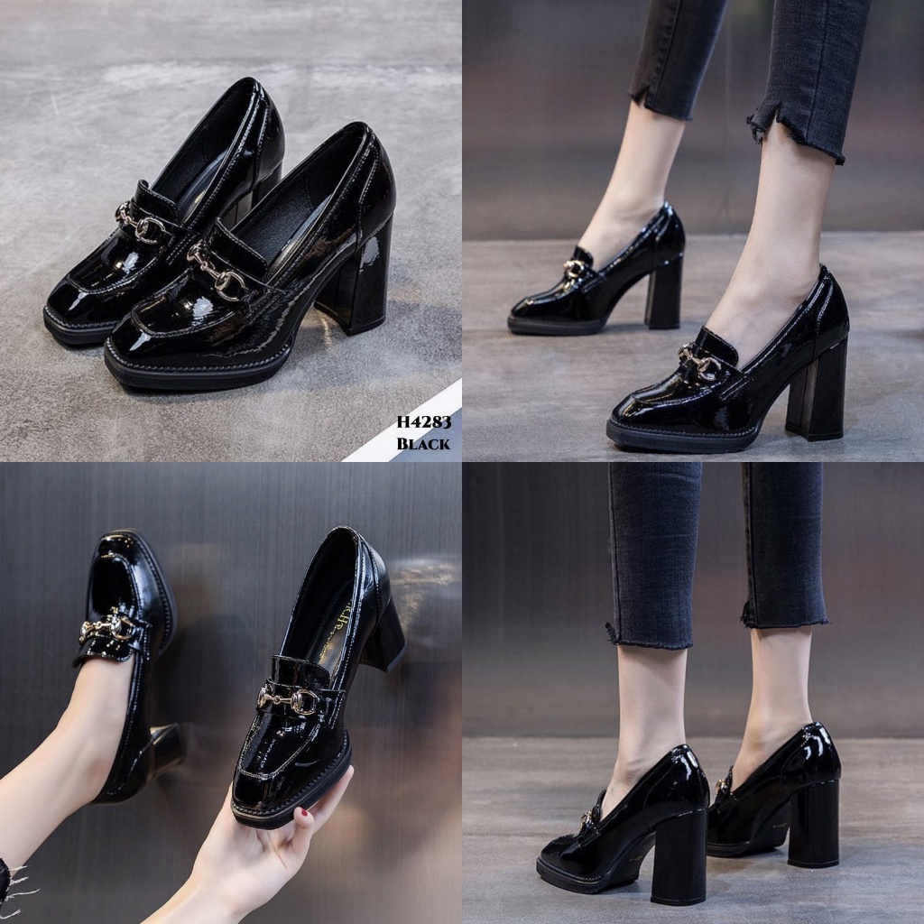 PRF Sepatu Heels Platform Mules Fashion Korea H4283